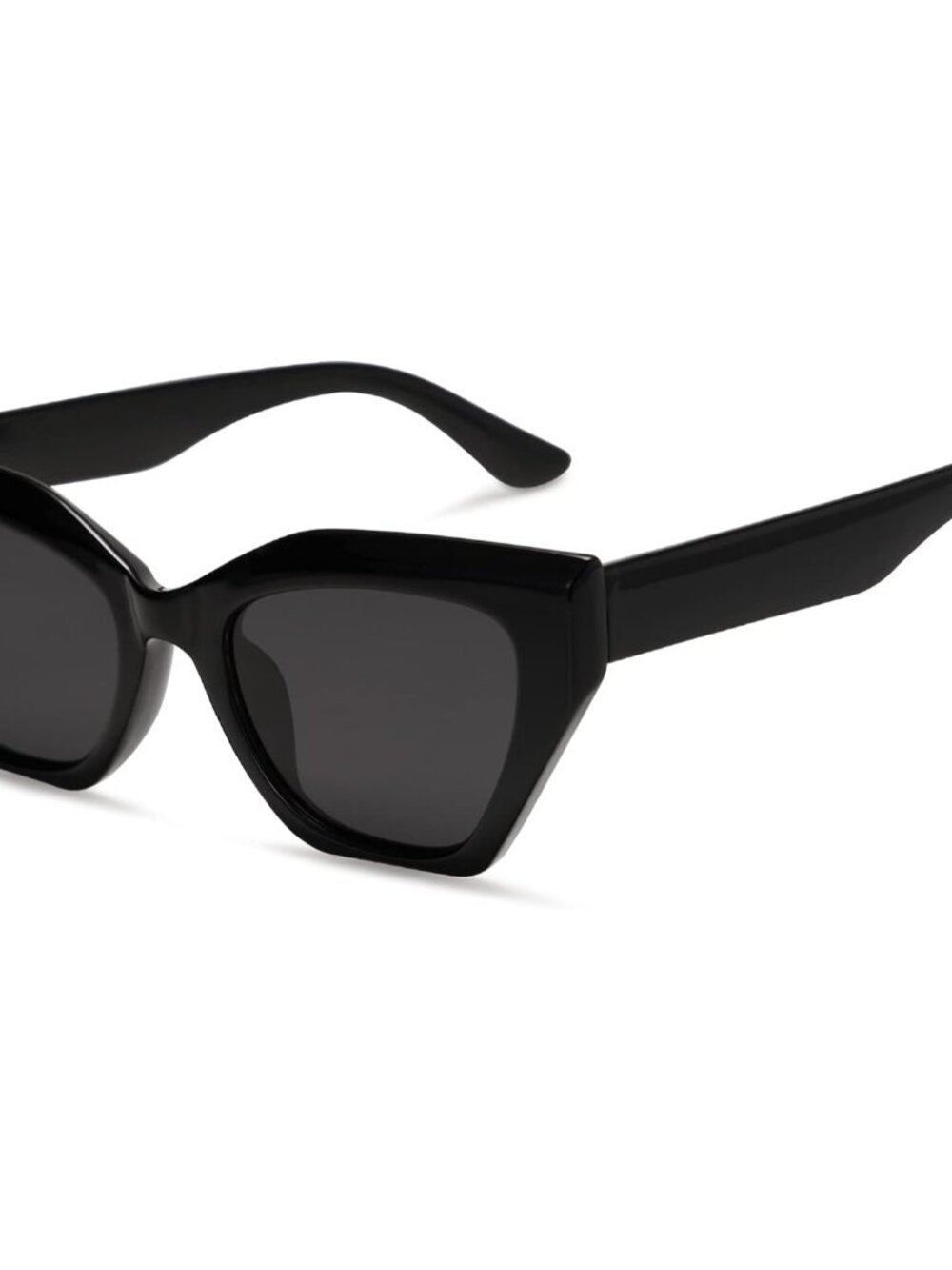 Trendy Irregular Cat Eye Polarized Sunglasses - UV400 Protection, Medium Size